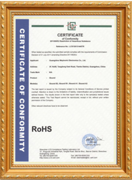 China Shenzhen Huahao Gaosheng Technology Co., Ltd certificaten